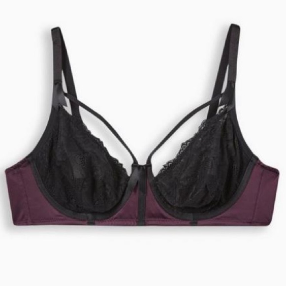 Satin and Lace Retro Underwire Bra size 3